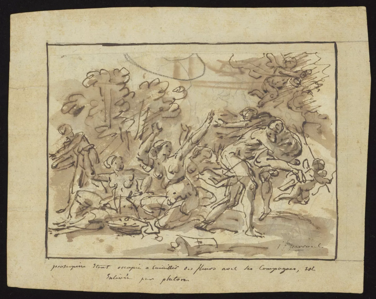 Attribué à Joseph-Ignace-François Parrocel, {Le Rapt de Proserpine}