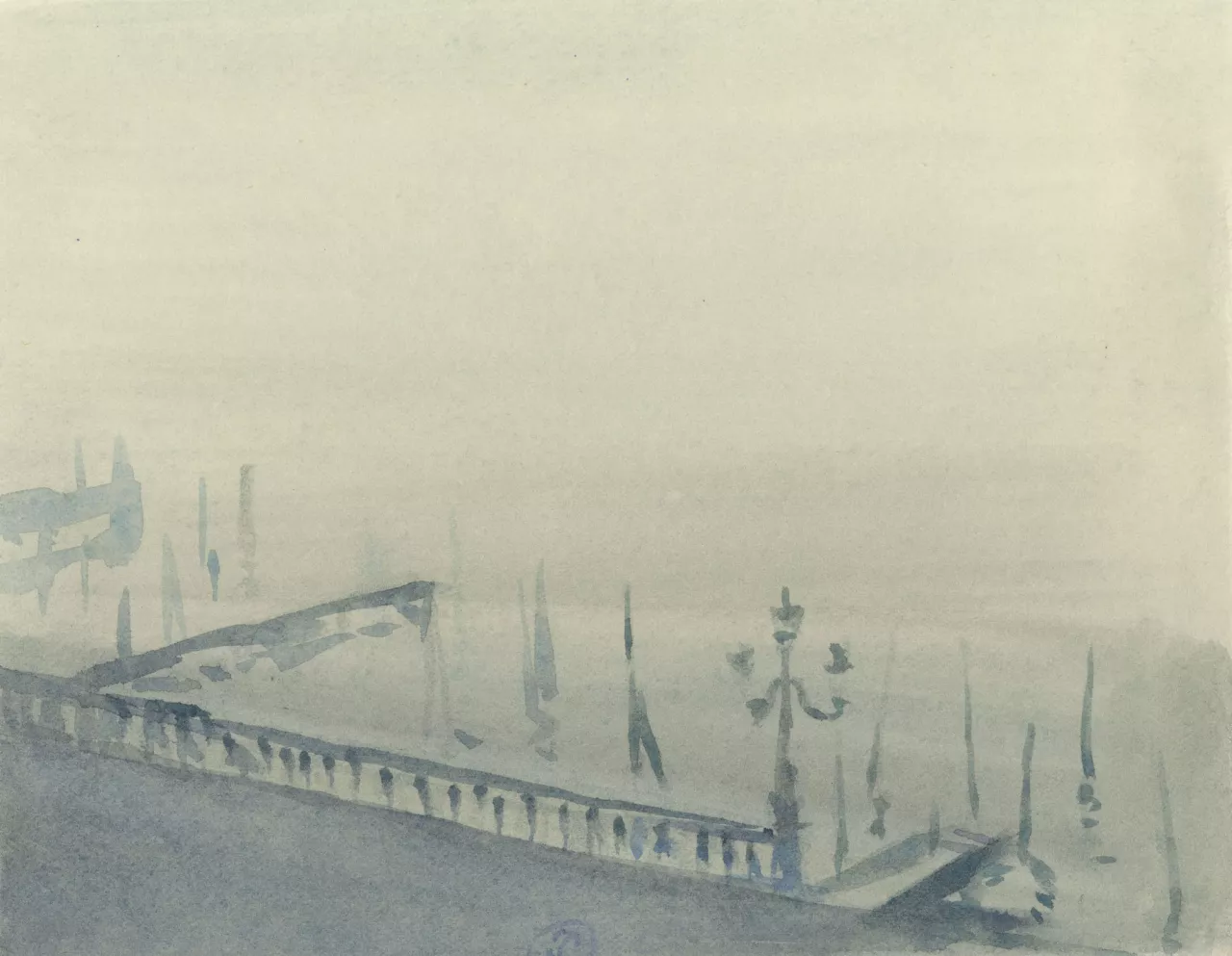 Gérard de Palézieux, {Riva degli Schiavoni}, pour {Carnet de Venise}, 1975