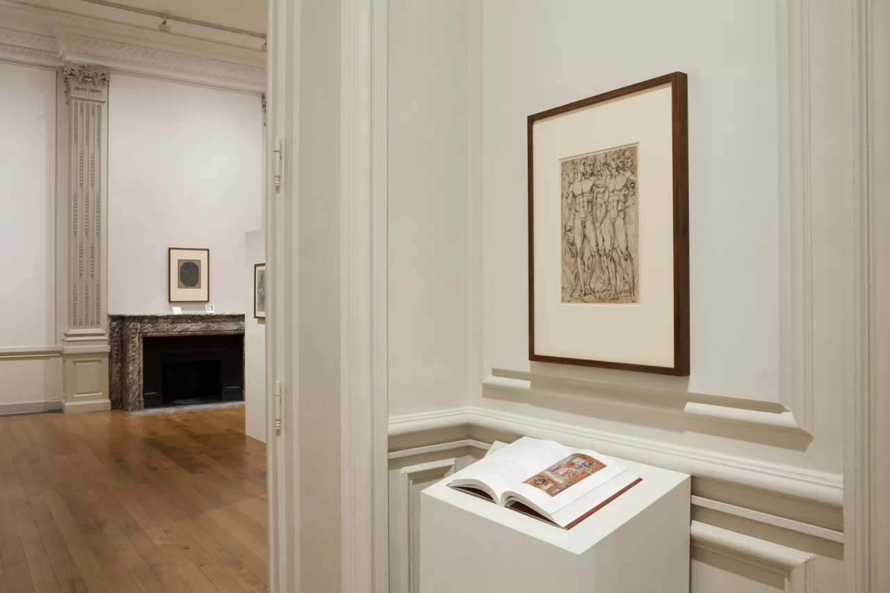 Vue de l'exposition {Raphaël, Titien, Michel-Ange. Dessins italiens du Städel Museum de Francfort (1430-1600)}