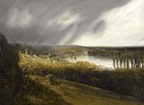 Georges Michel, {View of the Seine with a stage-coach}