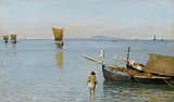1. Harald Jerichau (Copenhague 1851 – 1878 Rome), {Vue de la mer avec Capri au loin}