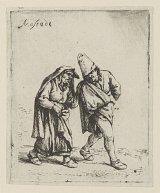 4b. Adriaen van Ostade (Haarlem 1610 – 1685 Haarlem), {Un couple de paysans en balade}, vers 1647