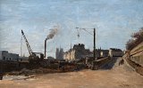 Stanislas Lépine (Caen 1835 – 1892 Paris), {L'estacade et le quai de Bercy}