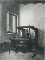 {A Weavers Workshop}, panel, 61 × 46.5 cm