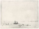 Frans Pannekoek, {Pêcheurs d'anguilles sur l'IJsselmeer}, 1972