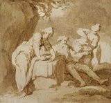 7. Abraham Bloemaert (Gorinchem 1566 – 1651 Utrecht), {Loth et ses filles}, vers 1646-1647
