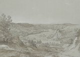 3. Nicolas Didier Boguet (Chantilly 1755 – 1839 Rome), {Paysage montagneux avec une vallée}, 1829