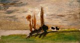 12. Eugène Delacroix (Charenton-Saint-Maurice 1798 – 1863 Paris), {Paysage à Champrosay}