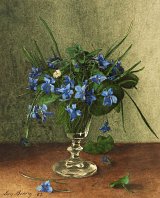 Léon Bonvin, {Bouquet de violettes}, 1863