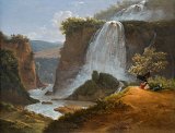 9. Simon Denis (Anvers 1755 – 1813 Naples), {Elisabeth Vigée Le Brun esquissant les cascades de Tivoli}, 1790
