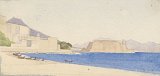 5. Auguste Flandrin, {View of The Bay of Naples with the Castel dell'Ovo and Mount Vesuvius}, 1838