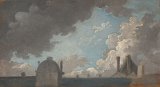 Pierre-Antoine Demachy (Paris 1723 – 1807 Paris), {Clouds above the Rooftops of the Louvre}, c. 1769-85
