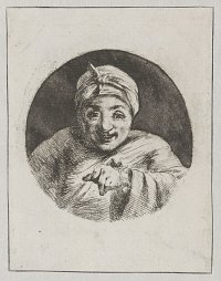1. Dominique Vivant Denon (Chalon-sur-Saône 1747 – 1825 Paris), {Self-Portrait in Night Cap and Gown}, c. 1780