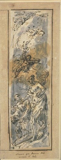 {Venus requesting Weapons for Aeneas} or {Venus presenting Weapons to Aeneas}