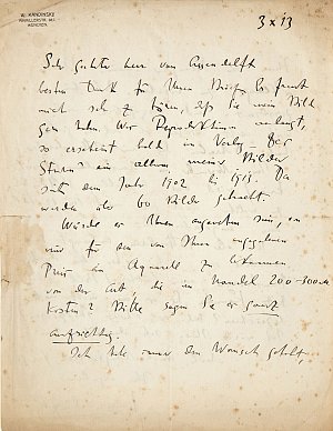 2. Wassily Kandinsky, letter to Hendrik van Assendelft