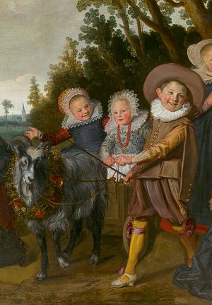 Frans Hals, {Enfants de la famille Van Campen avec une voiture tirée par un bouc} (fragment), vers 1623-1625