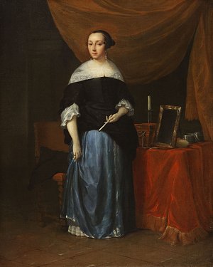 2. Jacob Esselens (Amsterdam vers 1627 – 1687 Amsterdam), {Portrait d'une jeune femme}