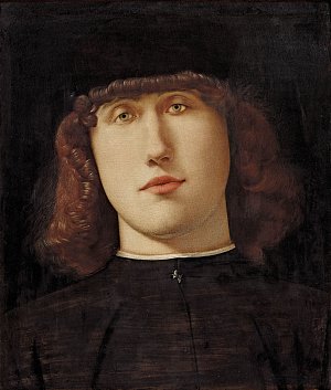 Lorenzo Lotto, {Portrait of a Young Man}, c. 1498-1500