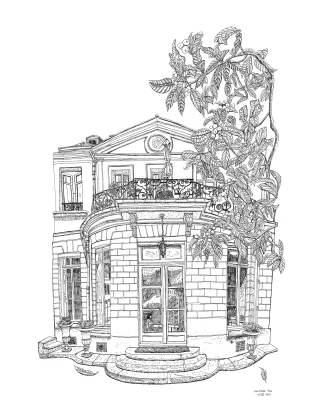 {Hôtel Turgot. Façade sur jardin}, 14.VI.2021