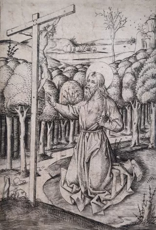 1. Attribuée au monogrammiste BR à l'Ancre, {Saint Jérôme pénitent}
