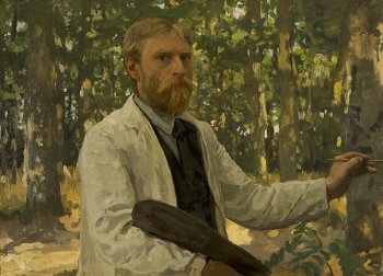 1. Willem Bastiaan Tholen, {Autoportrait dans un paysage boisé}, 1895