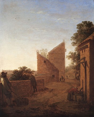 8. Herman Saftleven (Rotterdam 1609 – 1685 Rotterdam), {Vue des remparts d'Utrecht côté sud à hauteur de la Mariawaterpoort}, 1645