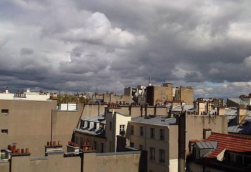 View of the rooftops of Paris from Jan Maarten Boll and his wife Pauline Kruseman's flat