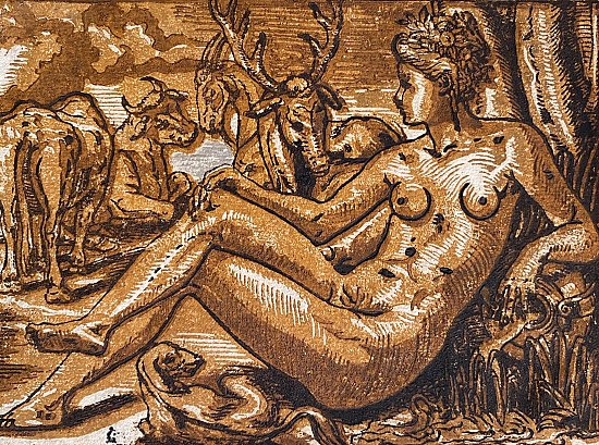 Anonymous, School of Fontainebleau(?), XVIth century, {Diana}