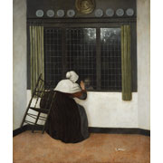 Jacob Vrel<br><i>Woman at a window, waving at a girl</i>