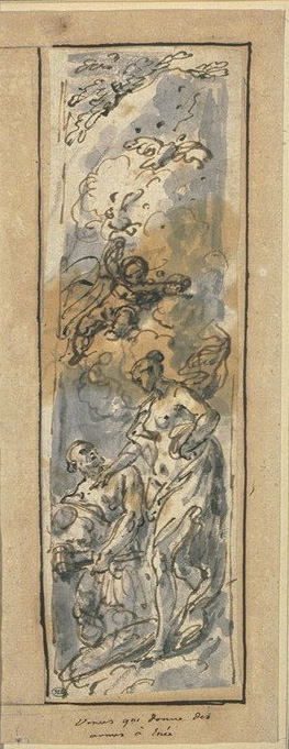 {Venus requesting Weapons for Aeneas} or {Venus presenting Weapons to Aeneas}