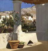 Anonyme français, XIXe siècle, {Une terrasse sur l'île de Capri}