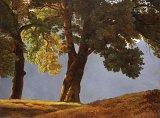 Simon Denis (Anvers 1755 – 1813 Naples), {Arbres devant une vallée}