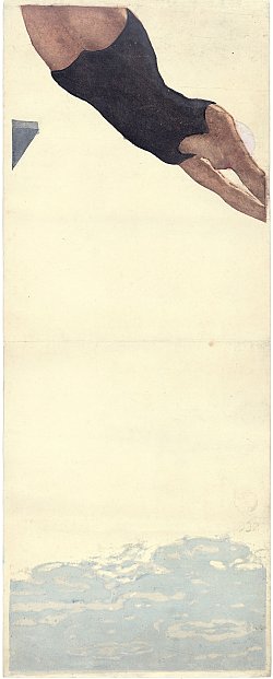 Onchi Kōshirō, {Diving}, 1932