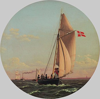 {Sailing from Copenhagen to Charlottenlund}, 1824