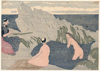 Yamamoto Kanae, {Bretonnes bathing}, 1913