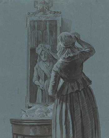 Nicolaas Muys (Rotterdam 1740 – 1808), {Woman at Her Looking Glass}